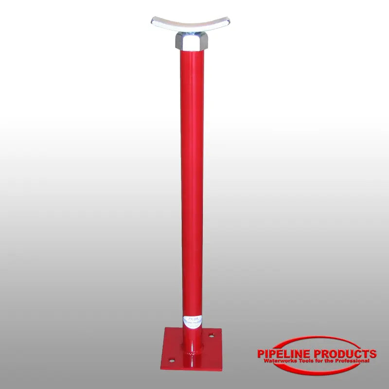 PS-150-S - Saddle mount top - Zinc plated, 1-1/2" base riser - Powder Coated Red Pipeline Products
