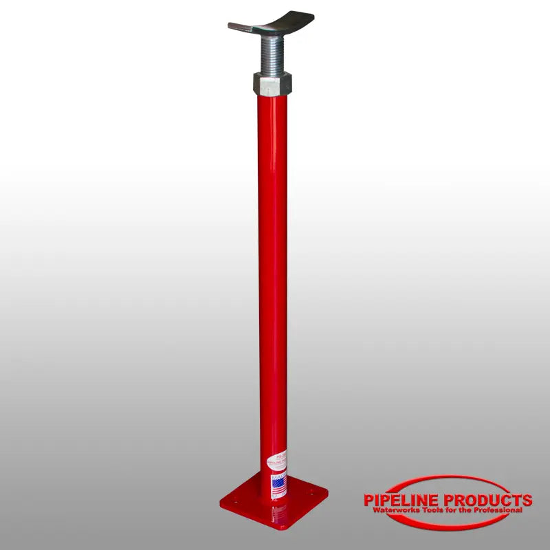 PS-200-S - Saddle mount top - Zinc plated, 2" base riser - Powder Coated Red Pipeline Products