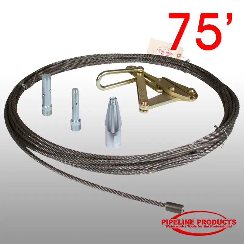 WW-500-75 - Waterline replacement kit with 75' long pulling cable - Pipeline Products