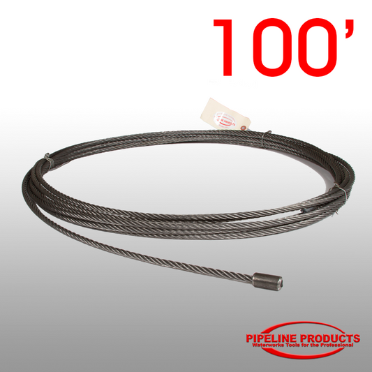 WPC-100 - 3/8" x 100' long heavy duty pulling cable for up to 15,000 lbs