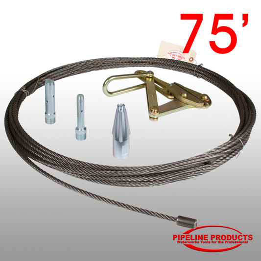 WW-500-75 - Waterline replacement kit with 75' long pulling cable